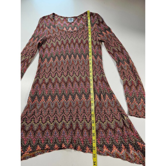 Ivy jane lightweight colorful long sleeve tunic medium semi sheer - Picture 7 of 8